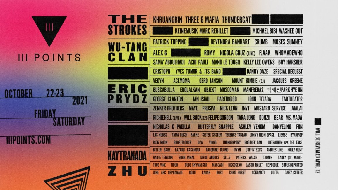 III POINTS FESTIVAL ANNOUNCES OCTOBER DATES IN MIAMI WITH MASSIVE LINEUP!