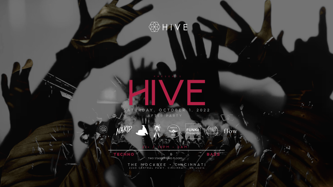 HIVE AFTER PARTY ON 10/1 THE MOCKBEE, CINCINNATI – FLORA/JORDNMOODY/CHUCK DIESEL/MAJOR TOM/VUSIVE/X-IAN/SEAN G